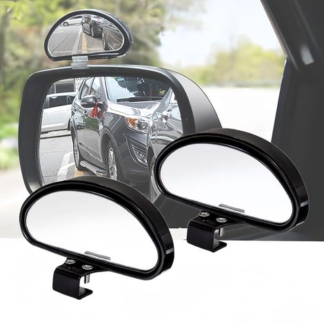Retroviseur Conduite Accompagnée Retroviseur Angle Mort Miroir D'angle Mort RéTroviseur Conduite Accompagnée pour Tous Les Voitures- Miroir Convexe Angle réglable (2Pcs) (1/4)