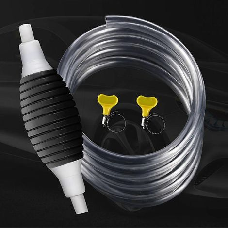 Pompe à siphon essence-eau, pompe à carburant portable manuelle avec tuyau de 1,5 mètre. (1/5)