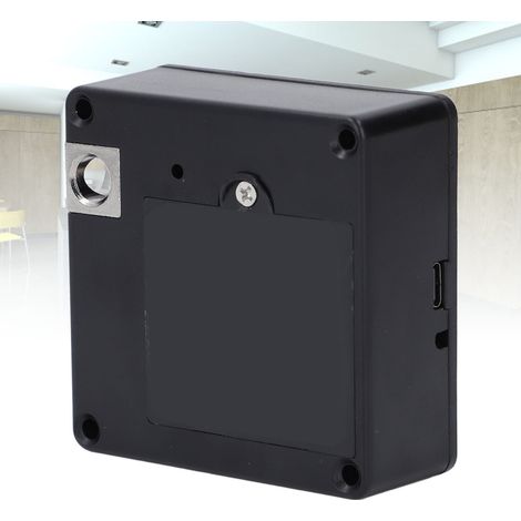 Cerradura electrónica para armarios, programable, NFC, RFID, oculta, de fácil instalación, para uso doméstico, fabricada en acero inoxidable y plástico ABS, dimensiones compactas, funciona con pilas A (1/5)