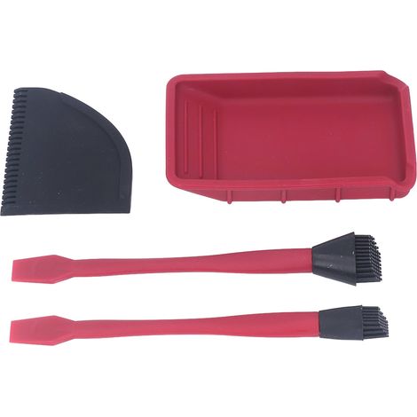 Ensemble de quatre pinceaux en silicone, pinceau à poils, pinceau en caoutchouc souple, pinceau à colle pour le travail du bois, pinceau en latex, pinceau pour bois massif, ensemble de pinceaux à coll (1/5)