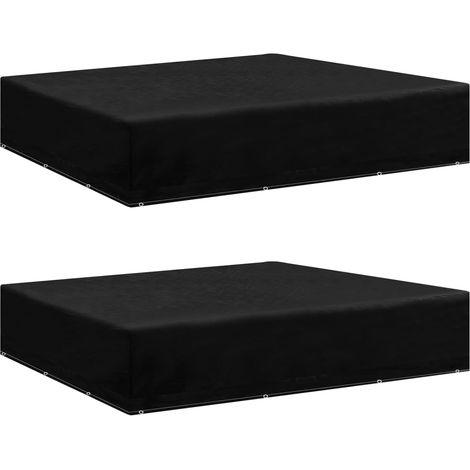 Fundas de muebles de jardín 2 uds 12 ojales 250x250x70 cm vidaXL