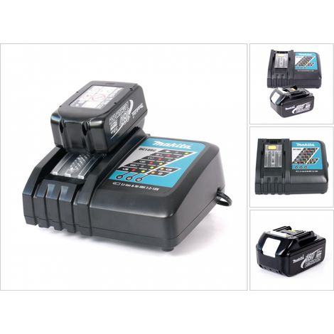 Makita – Kit d'alimentation 18V avec batterie 3.0Ah – Chargeur rapide DC18RC – Protection contre surchauffe et courts-circuits