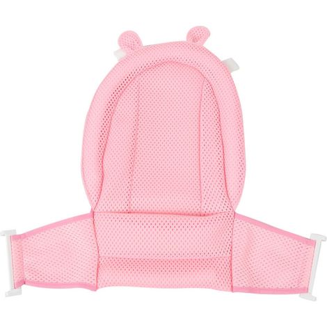 Filet de douche antidérapant en forme de T pour baignoire bébé réglable (rose) (1/5)