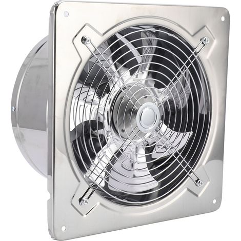 Hotte aspirante de cuisine 220V 120W en acier inoxydable 355355mm, ventilateur d'extraction industriel, extracteur d'air pour salle de bain (modèle 12 pouces) (1/5)