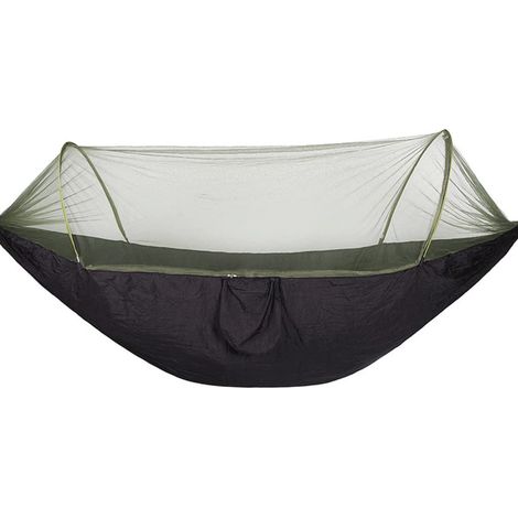 Applicable Hamac de Camping Portable Simple ou Double avec moustiquaire Parachute Tissu en Nylon Lit Suspendu Hamac de Jardin pour l'extérieur Hamacs pour l'extérieur (1/5)