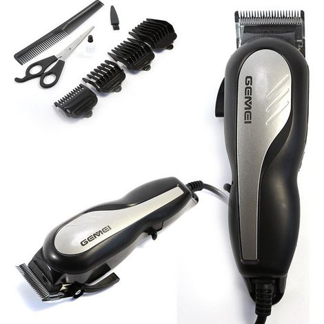 TRADE SHOP - Tagliacapelli Rasoio Elettrico Regola Barba Baffi Basette Lama Inox Gm-816 -