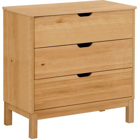 Post-Commode à 4 tiroirs en pin Nature (1/4)