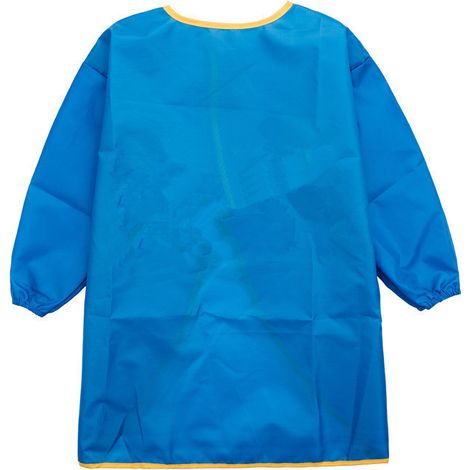 Tablier de peinture pour enfants smock bébé habillage inversé simple maternelle pour enfants d'âge moyen manger des vêtements peut être bricolage smock inversé bleu S