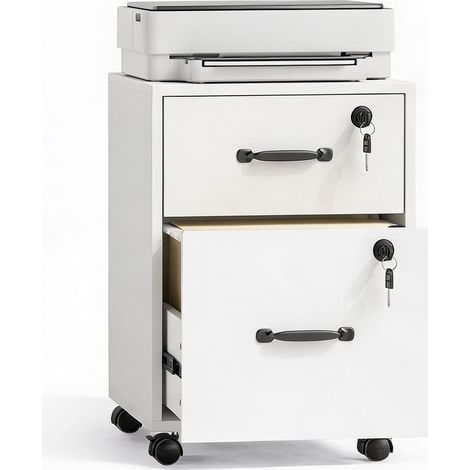 Meuble de rangement de bureau bianco 40 x 40 x 54,1 cm (1/5)