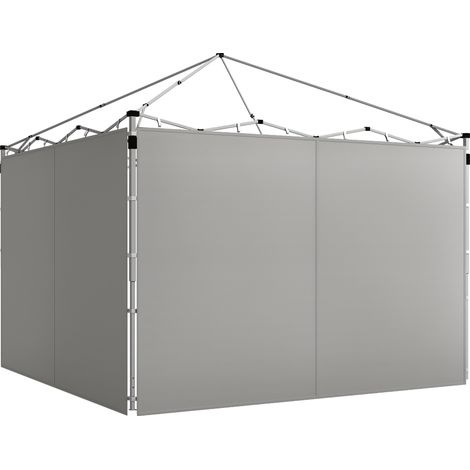 Seitenwände für Pavillons, passend für 3x3 m oder 3x6 m Faltpavillons, 2er-Pack Ersatzseitenwände, grau