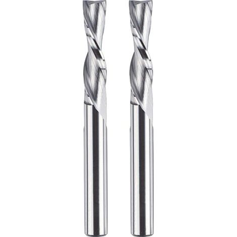 2 Pcs 8mm Spiral Slotting Bit 32mm Shank Downcut 32mm Cutting Length Slotting Router Bit Helical Router Bit Router Bit for Router Wood CNC Shank VHM (1/5)