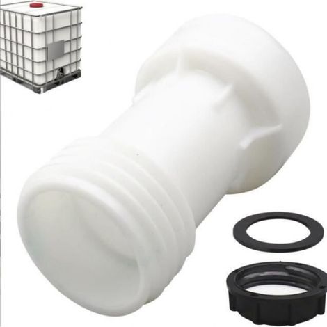 IBC Accessoire de Réservoir - - Adaptateur s60 x 6 Rallonge Entretoise 60mm Vanne Cuve 1000l Plastique Filetage Grossier (1/4)