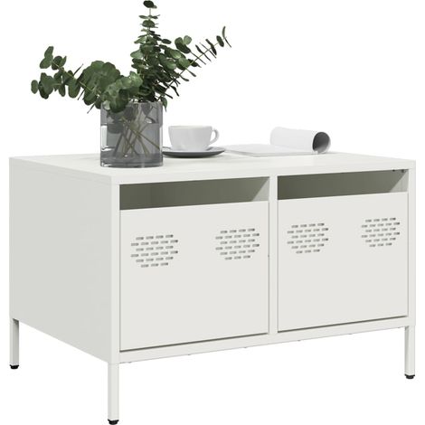 TV-Schrank Weiß 68x50x43,5 cm Kaltgewalzter Stahl