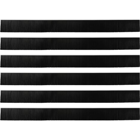 Brosses de porte adhésives 6 pcs Blanc 100 cm (1/5)