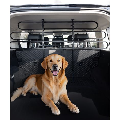VEVOR Barriera Universale Regolabile per Animali Domestici per Auto, Camion e SUV, Divisorio per Cancello in Tubo Metallo Resistente, Tiene Animali Lontani dai Sedili dei Passeggeri, Nero