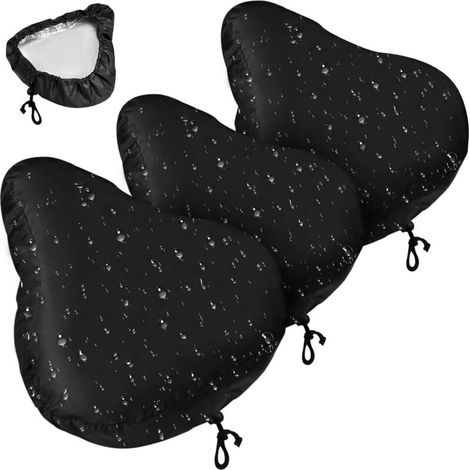 Set of 3 waterproof, UV-resistant, and dustproof bicycle seat covers with drawstring and washable, ideal for mountain biking and outdoor cycling. - AquaForge (1/5)