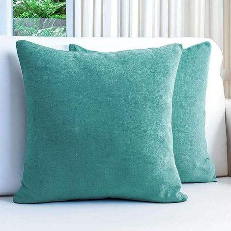 Federe decorative con cerniera, turchesi, 45x45 cm, 2 pezzi.