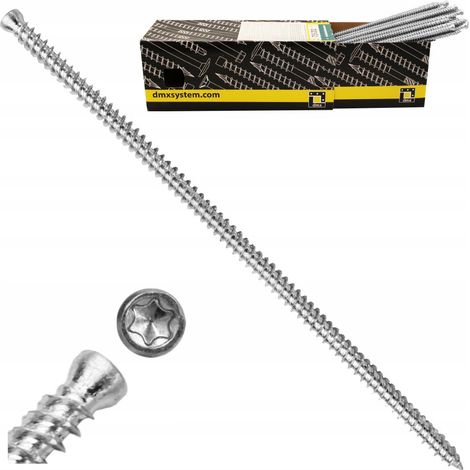 Vis Pour Huisseries, 7.5 x 182 mm, Empreinte Torx, Tête Cylindrique, Boîte 100 Pièces (1/5)