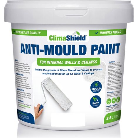 Anti-Mould Paint - BRILLIANT WHITE - 2.5 Litres (1/5)