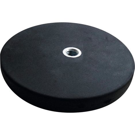 Flachgreifermagnet Set 2-teilig mit Gewindebuchse flach, Neodym,⌀ 88 mm 2 Stk