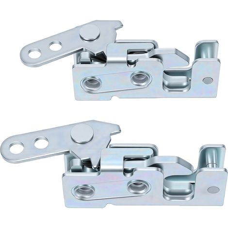 Lot de 2 loquets rotatifs à pression robustes en métal, mini verrous rotatifs dissimulés à impact pour meubles, armoires et équipements industriels (côté droit). (1/5)