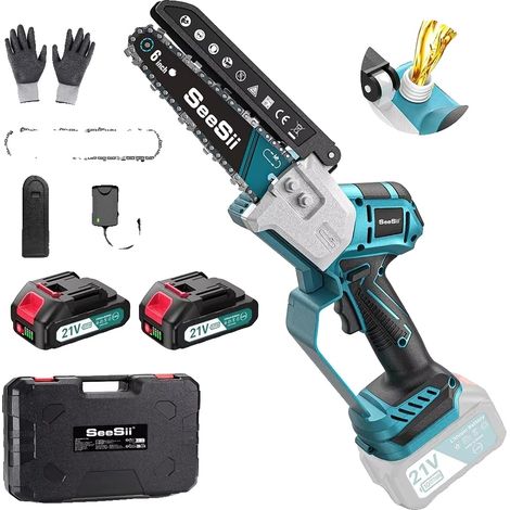 Tronçonneuse, Moteur Sans Balais, Fonctionnement Sans Fil, avec batterie 2X2.0Ah (1/2)
