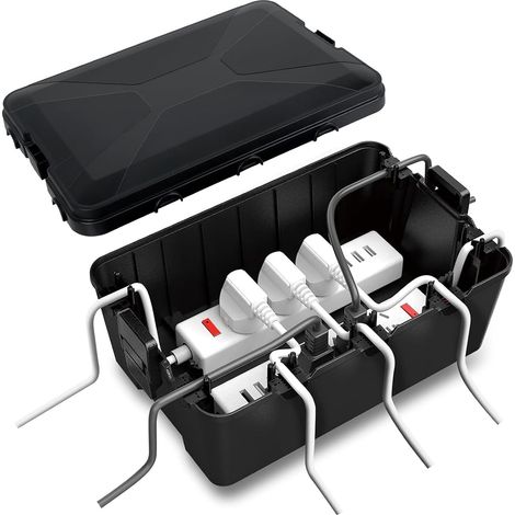 Boite Electrique Etanche IP55, Boite Etanche Electrique Exterieur Boitier Etanche Electrique Exterieur, 33x22x13cm Boitier Etanche pour Prises de Jardin Rallonges Câbles Lumineuse Vacances (1/5)
