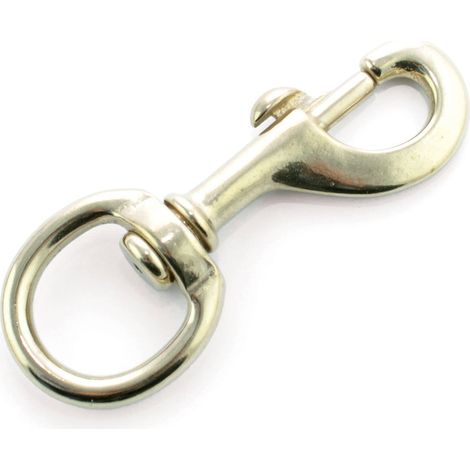 Moschettone per lunghina in ottone con cameretta tonda misura grande unica colore gold