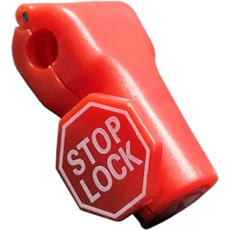 100 cadenas antivol en plastique rouge avec crochet de 6 mm de diamètre (1/4)