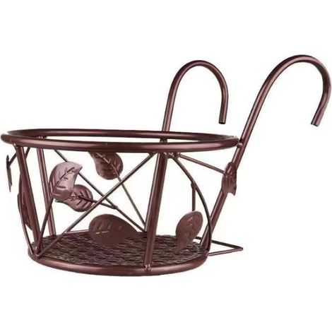 Support pour plantes en métal à 3 feuilles, support pour plantes de balcon, support mural pour bonsaï à fixer sur le rebord de fenêtre, décoration murale de jardin, couleur bronze antique