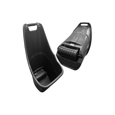 Black Plastic Rolling Kart Caddy With Wheels Multi Purpose Wheelbarrow For Gardens