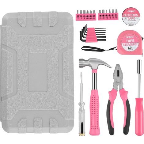 Ensemble d'outils multifonctionnels roses 24 pièces pour la maison (1/5)