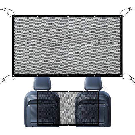 Filet De Séparation Pour Chien En Voiture Séparateur Réglable Pour Filet Pliable, Accessoires Robustes Antidérapants Pour Voiture Ou Camion (1/5)