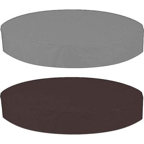 Runde, wasser- und staubdichte Abdeckung für Ihren Outdoor-Whirlpool – 190 x 90 cm – Kaffeebraun (1/4)