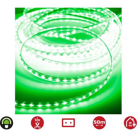 Tira de led 60 leds/m 4,2w/m 220-240v ip44 50 m verde (1/2)