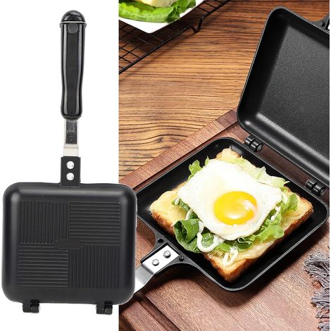 Appareil à sandwich maison en alliage d aluminium double face antiadhésif pour petit déjeuner poêle à croque monsieur pratique et économique