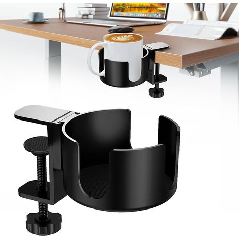 Porte-gobelet de bureau réglable pour bureau, porte-gobelet, porte-gobelet, anti-déversement, clip pour eau, boissons, tasse à café (1/5)