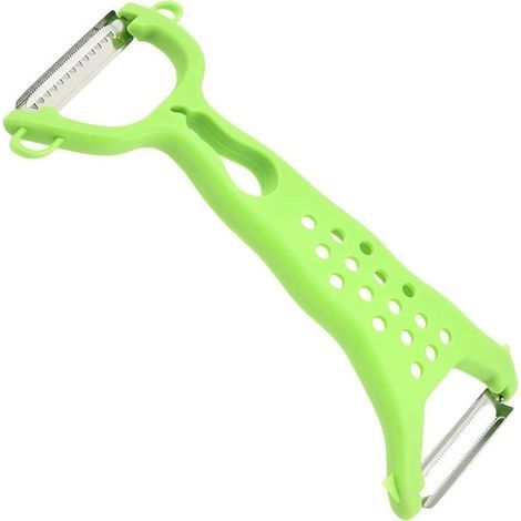 Râpe légumes double face Éplucheur Multifonctionnel en Acier Inoxydable - Julienne Cutter de Fruits et Légumes Poignée Ergonomique (1/4)