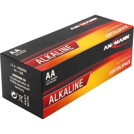 Lot de 40 piles alcalines ANSMANN 2109956