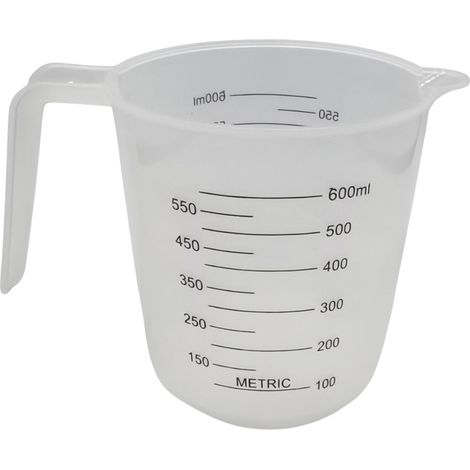 2 Tasses à mesurer,Plastique,Graduations claires,Bec verseur,Cuisine,Pâtisserie (1/5)
