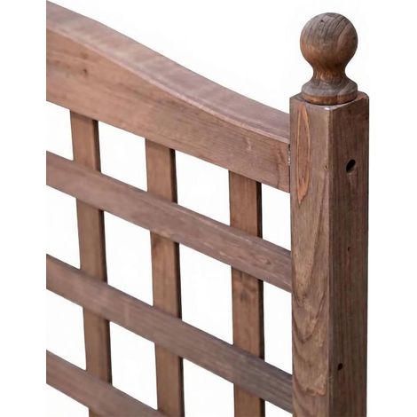 Bac à plantes en bois de sapin traité avec treillis, jardinière haute élégante 64x28x120 cm (1/5)