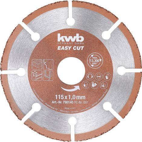 kwb  790140 Trennscheibe gerade 115 mm 1 St. Holz, Kunststoff, Kupfer