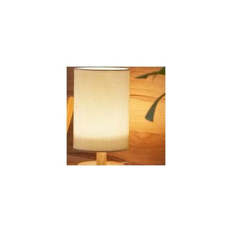 Nachttischlampe miniature LED avec USB, lumière chaude, design moderne, couleur beige, commande par bouton poussoir – ACKERMAN (1/4)