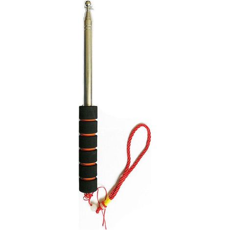 2,5 m Teleskop-Fahnenmast, Edelstahl, Orange (1/5)