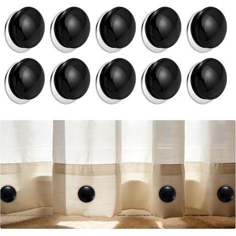 10 pares de contrapesos para cortinas de exterior, imanes para cortinas, colgadores de cortinas resistentes al viento con cierres magnéticos (1/5)