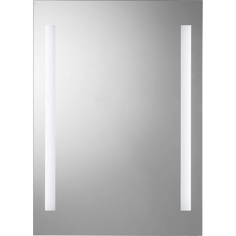 Croydex Horton Bathroom Mirror with LED Lights, Bathroom LED Mirror Battery Operated, Easy to Install (1/5)
