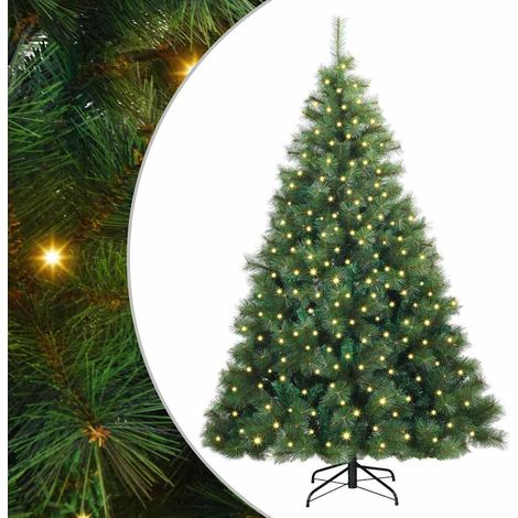 Sapin de Noël，Arbre de Noël artificiel avec 300 LED Vert 180 cm PE et PVC CFW97805 (1/5)