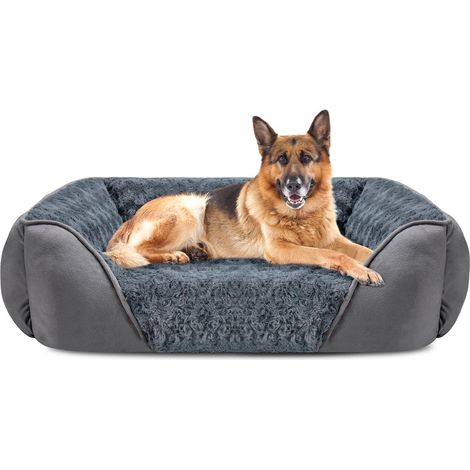 Lit pour Chien Lavable, Antidérapant 106x80x23cm gris