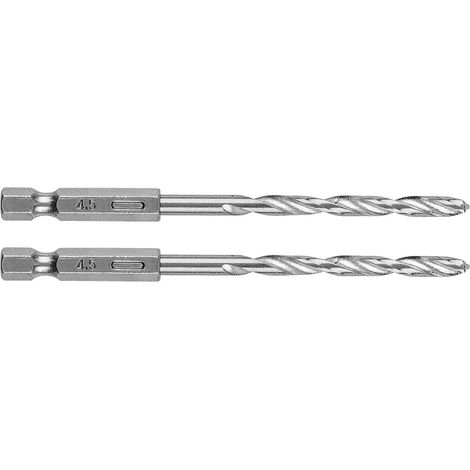Broca hexagonal para metal de 4,5 mm, 2 unidades. (1/5)