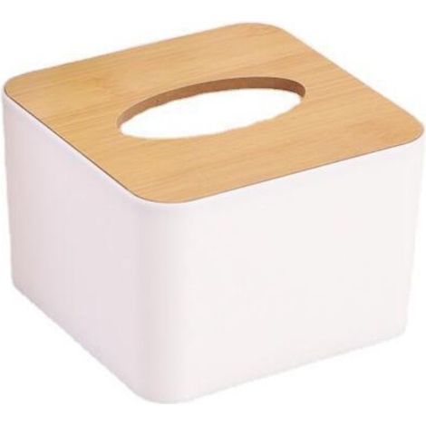 KZQ Estuche per riporre tovaglioli di carta, tovaglioli quadrati, supporti per carta da parati, organizer da tavolo, supporti per telecomando con rubinetti in legno per casa e ufficio, colore (1/3)